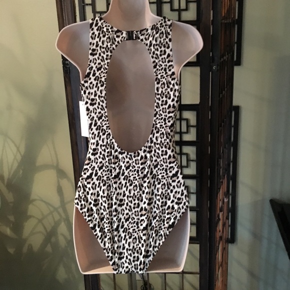 EJ Cheetah Print Monokini (NWT) Cut Out Size L - Picture 4 of 8